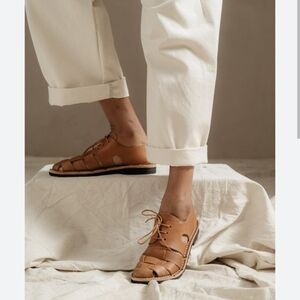 Steve Mono 10/05 Brown Tie Sandal Size 8